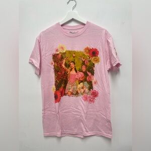Melanie Martinez Pink Graphic T-Shirt with Floral Design Size L Runs small